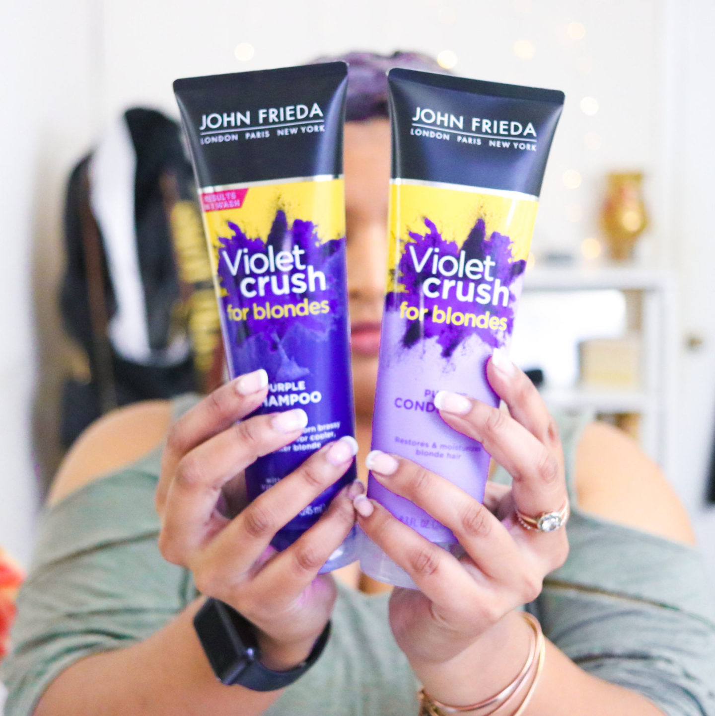 Tone Brassy Hair with Purple Shampoo