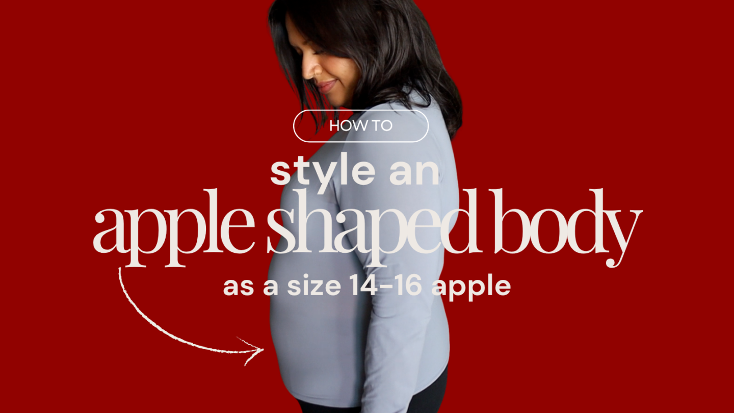 how to dress an apple shape body.